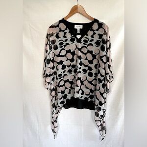 Joseph Ribkoff top black white pink size 12